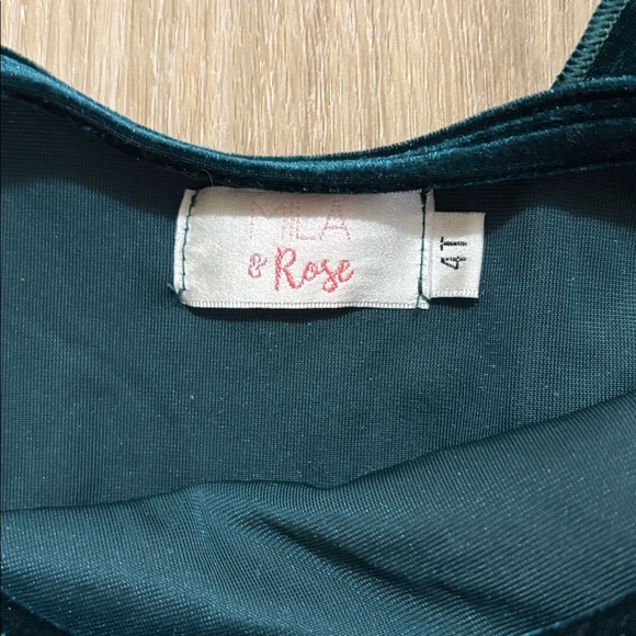 Mila & Rose Velvet Ruffle Twirl Dress - Picture 2 of 4